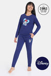 Zivame Girls Disney Knit Cotton Pyjama Set - Bellwether Blue — thumbnail 1